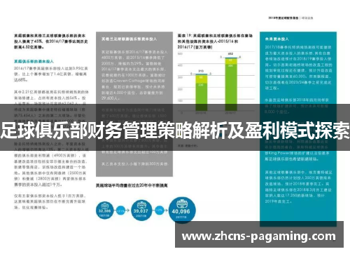 足球俱乐部财务管理策略解析及盈利模式探索